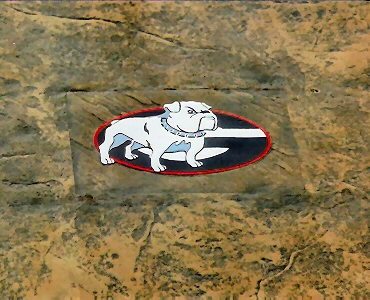 Painted Stamped Bulldog